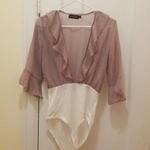 Shear light purple bodysuit